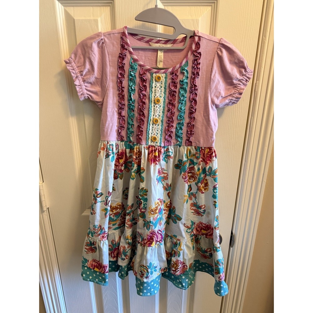 Girls MATILDA JANE WITH YOU DRESS SIZE 8 Moments With You Floral Dress Lavender
